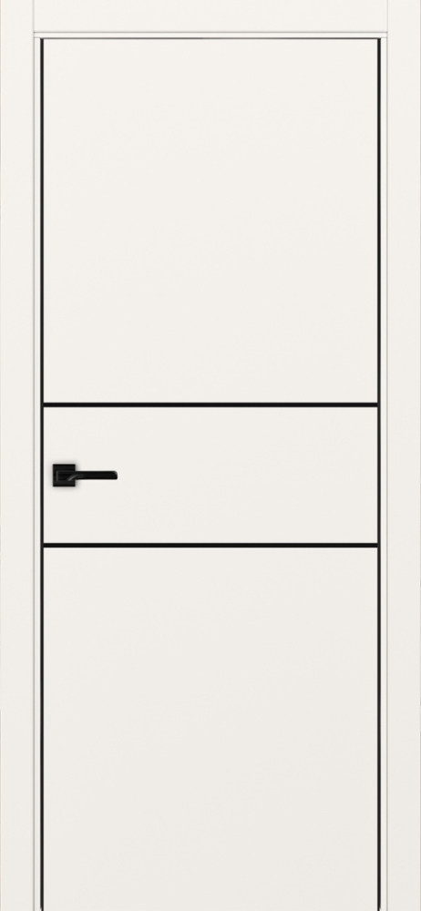 Двери в интерьере - Дверь Эко 203 бежевый молдинг SB, кромка AL черная SB с 2-х сторон, глухая