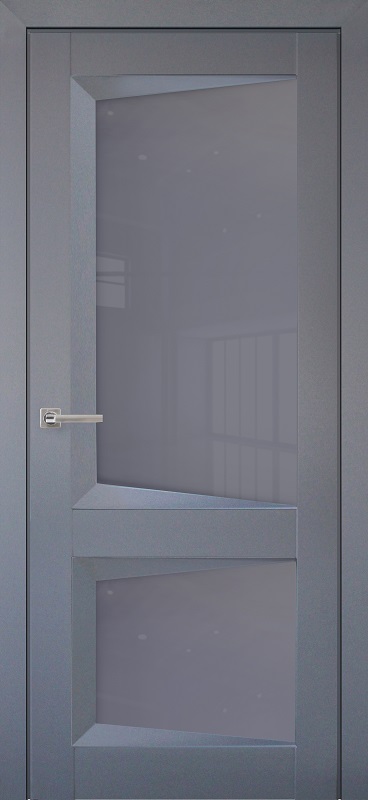 Двери в интерьере - Дверь ДР Perfecto экошпон 102 Barhat Grey, стекло Grey