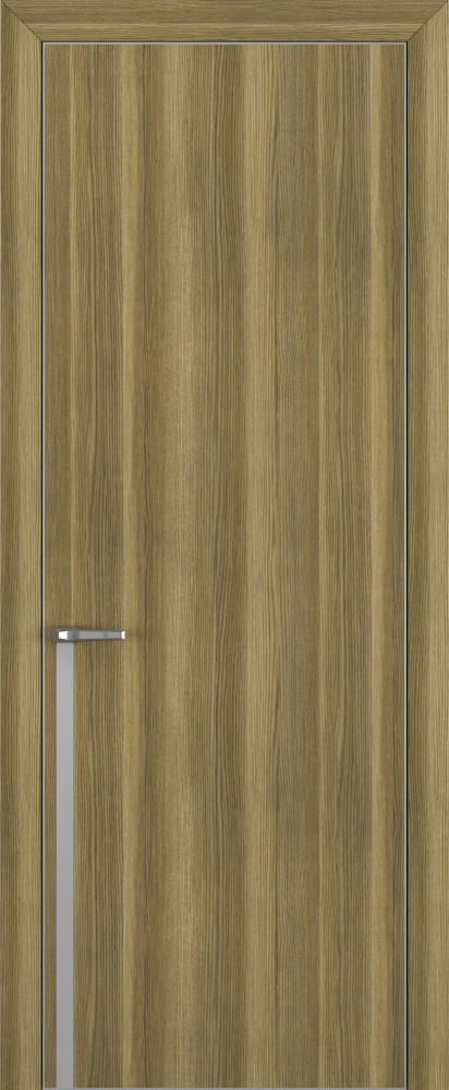 Двери в интерьере - Дверь Z K21 toppan дуб серый, ALU кромка хром, молдинг серебро, глухая