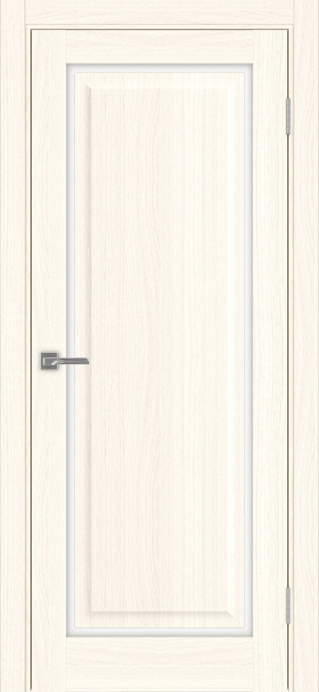 Двери в интерьере - Дверь Эко 601С.21 ОФ4 ясень светлый, lacobel белый