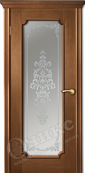 Двери в интерьере - Дверь Оникс Палермо 2 орех, сатинат художественный Вензель