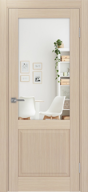 Двери в интерьере - Дверь Эко 602.21 ОФ3 дуб беленый, зеркало