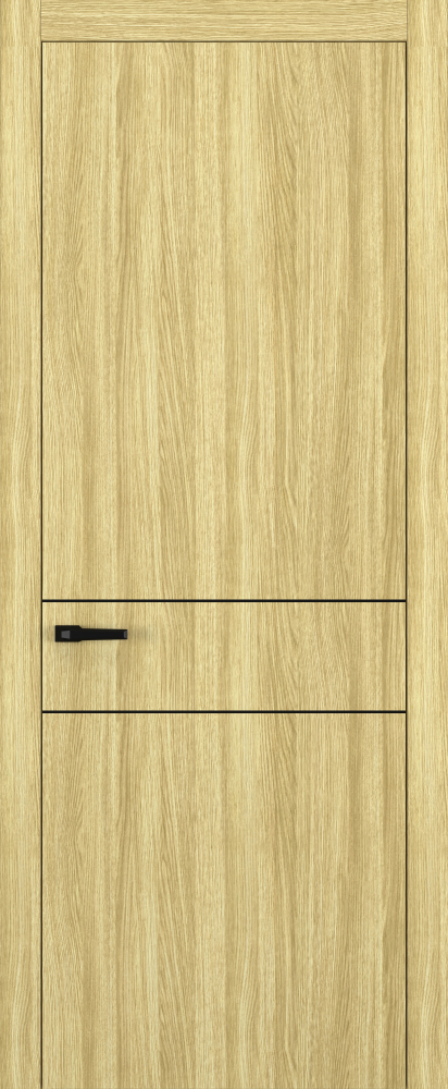 Двери в интерьере - Дверь Z K16 toppan дуб натуральный, молдинг черный, глухая