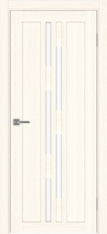 Двери в интерьере - Дверь Эко 551.121 ясень светлый, lacobel белый