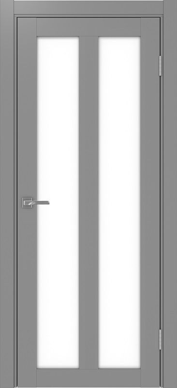 Двери в интерьере - Дверь Эко 521.22 серый, lacobel белый