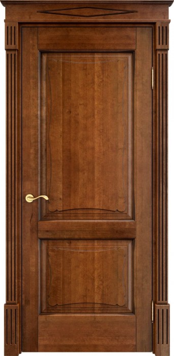 Дверь Итальянская Легенда массив ольхи ОЛ6.2 коньяк с патиной, глухая. Фото №3