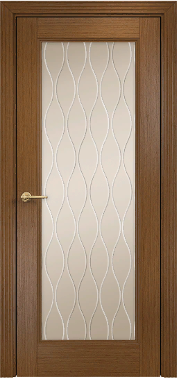 Двери в интерьере - Дверь Оникс Италия 1 орех, сатинат бронза гравировка Волна
