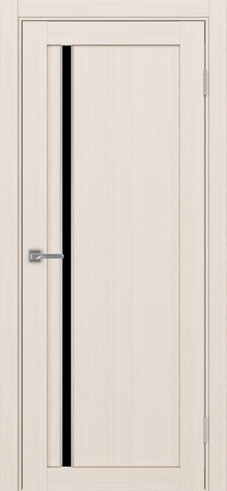 Двери в интерьере - Дверь Эко 527.121 АПС ясень перламутровый молдинг SC, lacobel черный