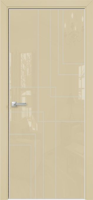 Двери в интерьере - Дверь Оникс Арт лакобель RAL 1015, пескоструй №13