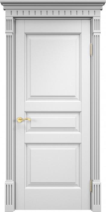 Дверь Итальянская Легенда массив ольхи ОЛ5 эмаль белая, глухая. Фото №3