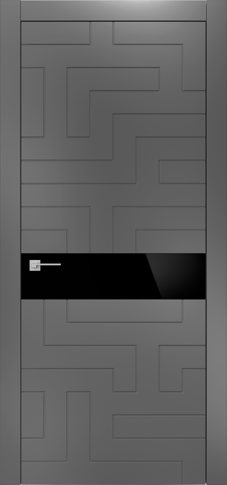 Двери в интерьере - Дверь Лабиринт эмаль серая, глухая