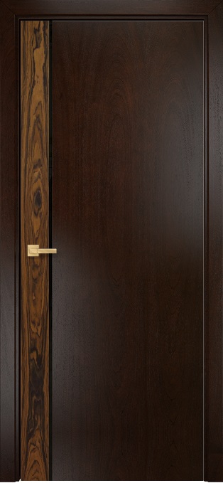 Двери в интерьере - Дверь Оникс Дуо бразильский палисандр/палисандр, триплекс черный