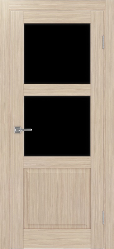 Двери в интерьере - Дверь Эко 630.221 ОФ3 дуб беленый, lacobel черный