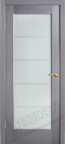Двери в интерьере - Дверь Оникс Техно серый дуб, триплекс с молдингами