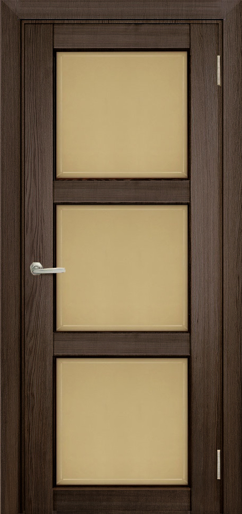 Двери в интерьере - Дверь Берест массив сосны Браво кофе, стекло бронза