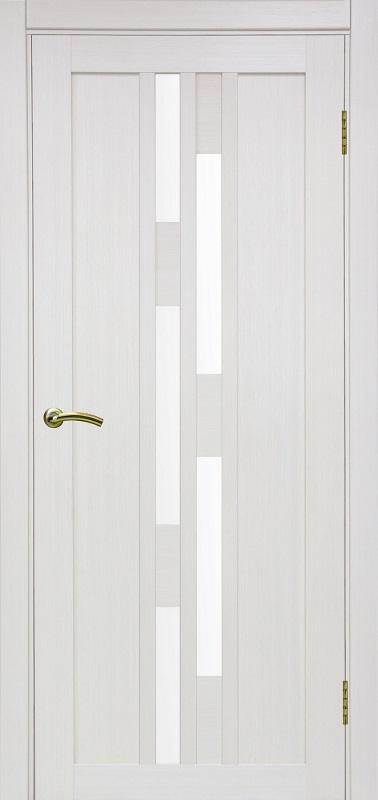 Двери в интерьере - Дверь Эко 551.121 ясень перламутровый, lacobel белый