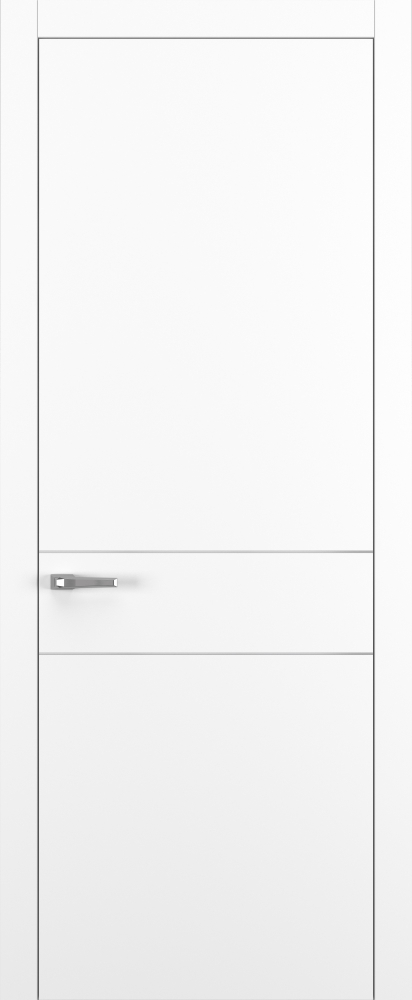 Двери в интерьере - Дверь Z K16 полипропилен белый, молдинг серебро, глухая
