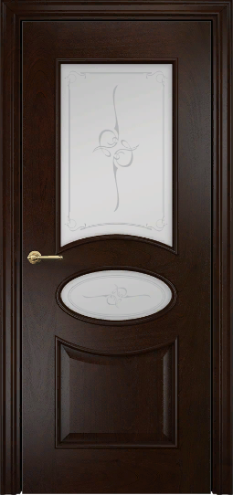 Двери в интерьере - Дверь Оникс Эллипс палисандр, сатинат художественный Узор Эллипс
