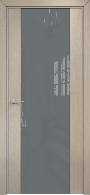 Двери в интерьере - Дверь Оникс Парма 1 мокко, глухая лакобель RAL 7040