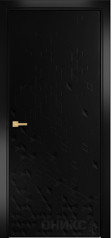 Дверь Оникс Кристалл эмаль черная, глухая