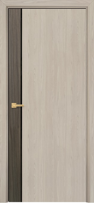 Двери в интерьере - Дверь Оникс Дуо CPL noce effetto/CPL rubra elm, триплекс черный