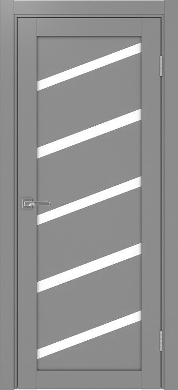 Двери в интерьере - Дверь Эко 506.112У серый, lacobel белый