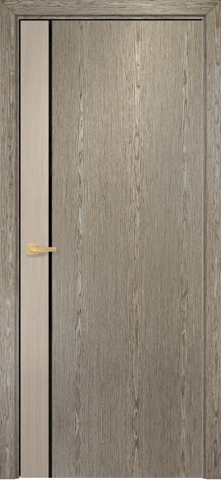 Двери в интерьере - Дверь Оникс Дуо мокко/акация, триплекс черный