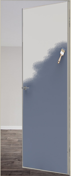 Двери в интерьере - Дверь скрытого монтажа грунт Бейзик 2,01 м АЛ кромка, revers 59 мм