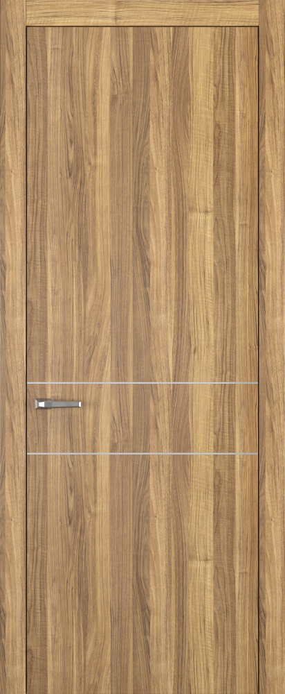 Двери в интерьере - Дверь Z K16 toppan орех грецкий, молдинг серебро, глухая