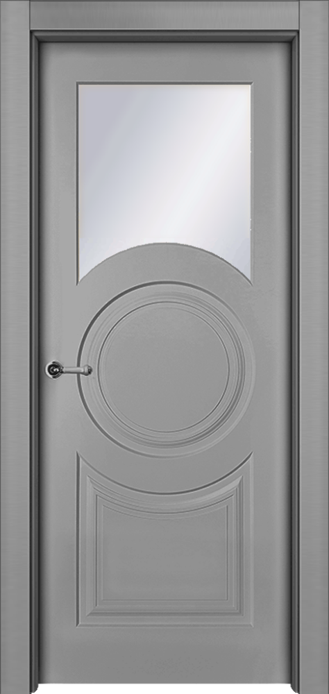 Двери в интерьере - Дверь Метро эмаль серая, сатинат