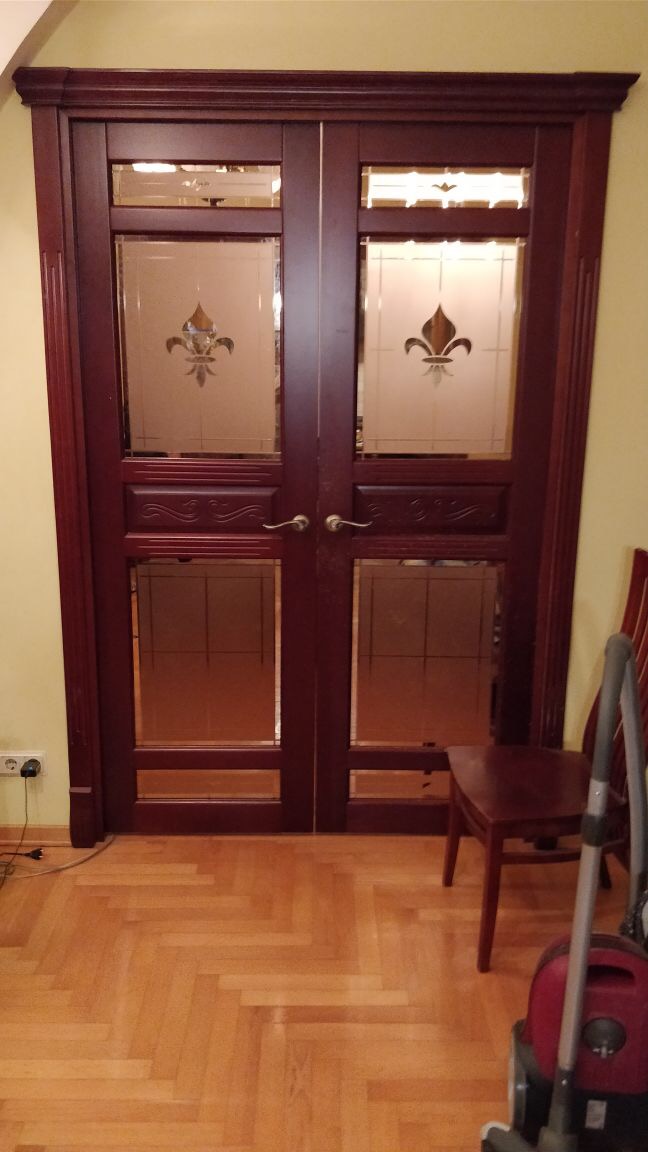 Двери Берест, широкий проем с раздвижными + двустворчатая дверь 2