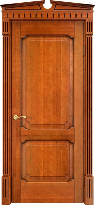 Дверь ПМЦ массив ольхи ОЛ7.2 медовый с патиной орех, глухая