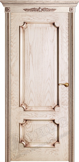 Двери в интерьере - Дверь Оникс Палермо эмаль слоновая кость с патиной, глухая
