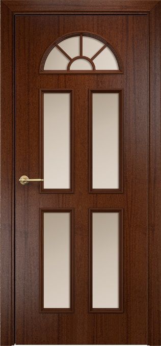 Двери в интерьере - Дверь Оникс Бостон красное дерево с черной патиной, сатинат бронза