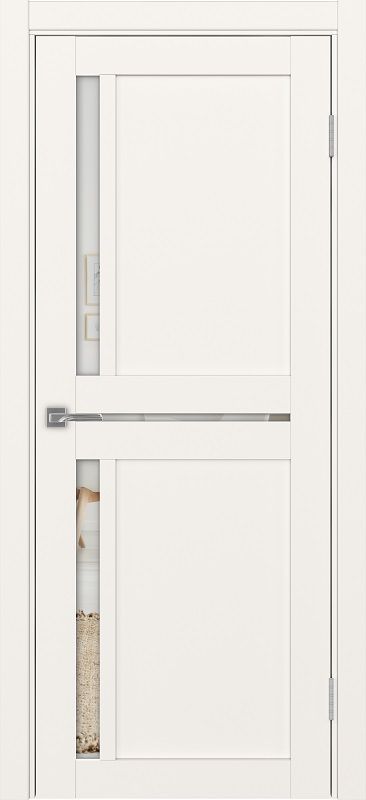 Двери в интерьере - Дверь Эко 523.221 бежевый, стеклопакет зеркало