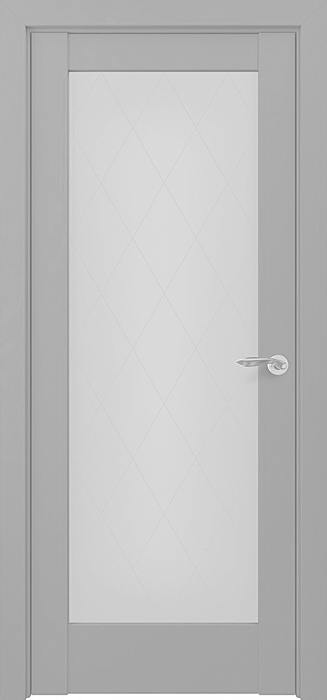 Двери в интерьере - Дверь Z Неаполь Тип S экошпон серый, стекло сатинат