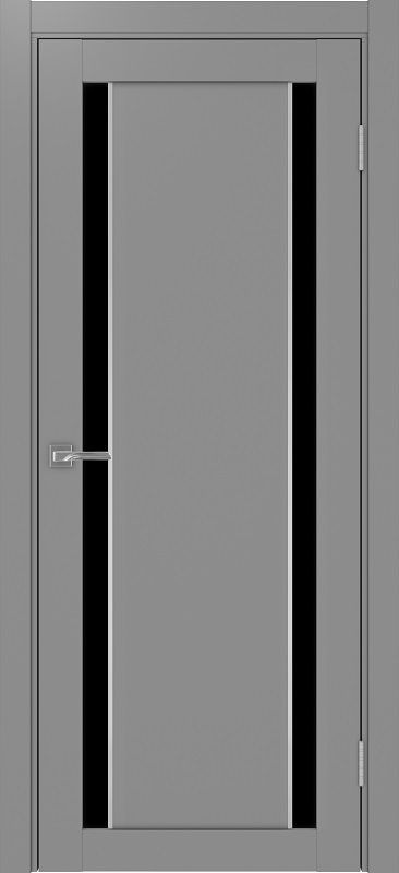 Двери в интерьере - Дверь Эко 522.212 АПП серый молдинг SC, lacobel черный