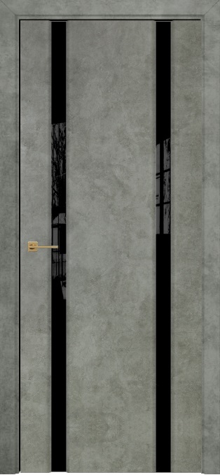 Двери в интерьере - Дверь Оникс Престиж 2 бетон светлый, триплекс черный