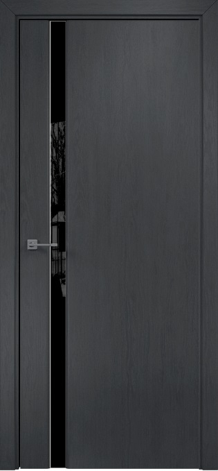 Двери в интерьере - Дверь Оникс Престиж 1 дуб графит, триплекс черный