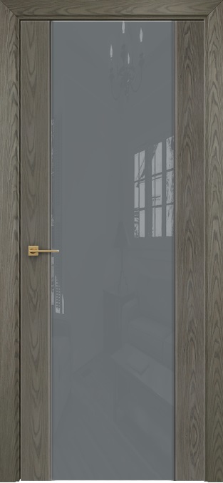 Двери в интерьере - Дверь Оникс Парма 1 дуб арктик, глухая лакобель RAL 7040