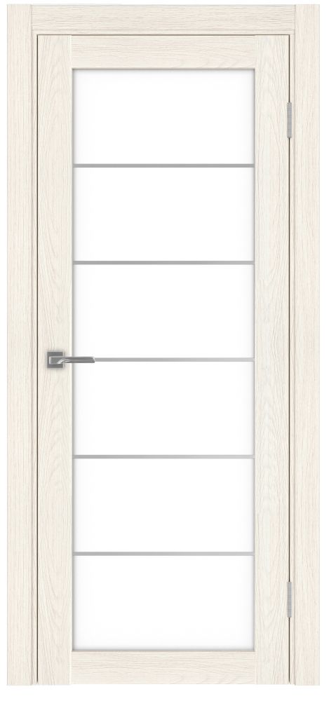 Двери в интерьере - Дверь Эко 501.2 АСС ясень светлый молдинг SC, lacobel белый