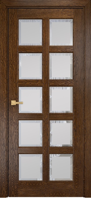 Двери в интерьере - Дверь Оникс Вена 2 дуб коньячный, сатинат с фацетом