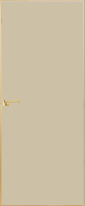 Двери в интерьере - Дверь скрытая ИУ-42 AL gold с 4-х сторон, эмаль сливки 2,1 м