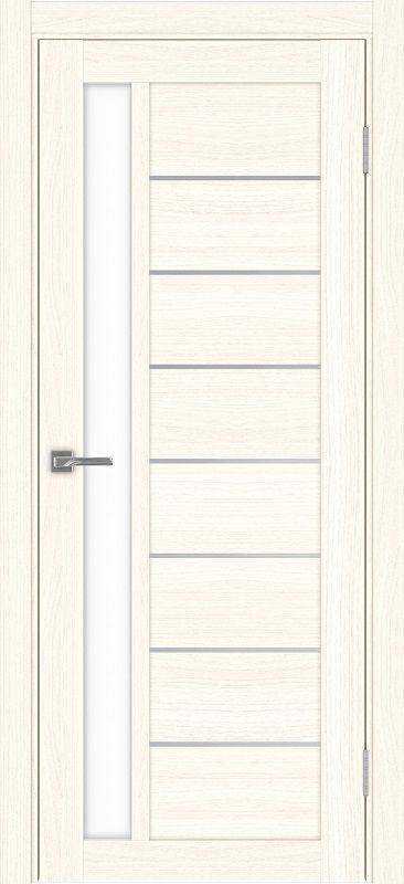 Двери в интерьере - Дверь Эко 554.21 АПП ясень светлый молдинг SC, lacobel белый