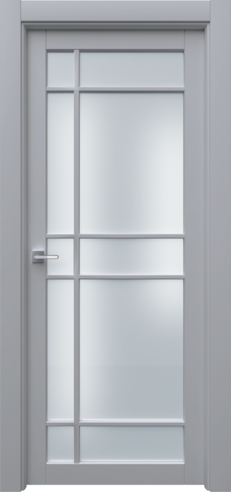 Двери в интерьере - Дверь Ронда-3 R10 эмаль RAL 7047, сатинат