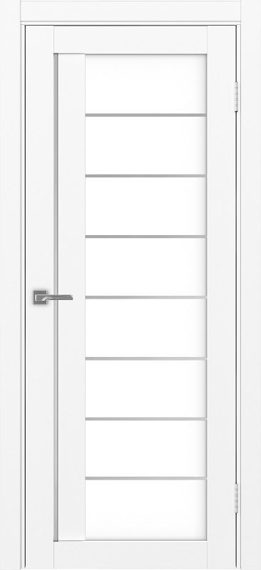 Двери в интерьере - Дверь Эко 524.22 АСС белый снежный молдинг SC, lacobel белый