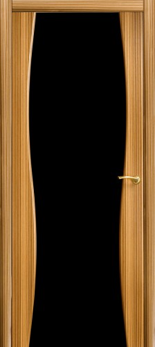 Двери в интерьере - Дверь Оникс Грация зебрано, черный триплекс