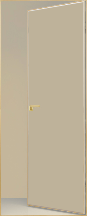 Двери в интерьере - Дверь скрытая ИУ-42 AL gold с 4-х сторон, эмаль мокко, revers 2,21 м
