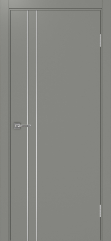 Двери в интерьере - Дверь Эко 205 серый молдинг SC, кромка ABS, глухая