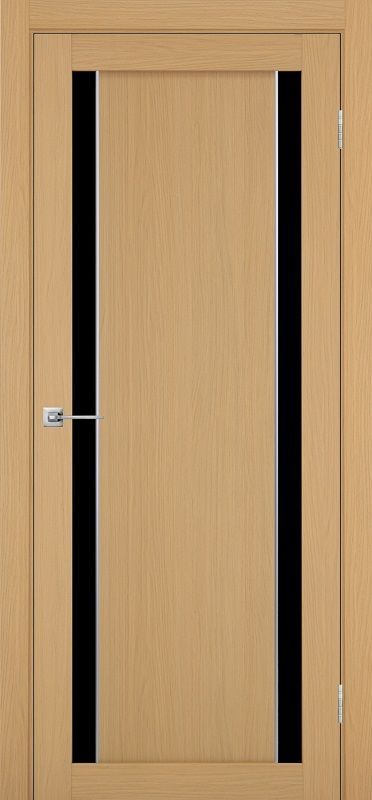 Двери в интерьере - Дверь Эко 522.212 АПП ясень темный молдинг SC, lacobel черный